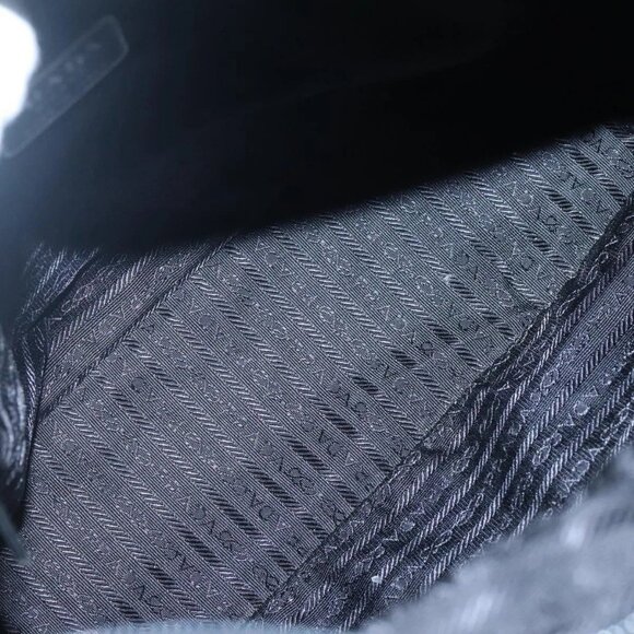 PRADA Tote Bag Nylon Black Silver Auth ti3279 - Picture 11 of 16